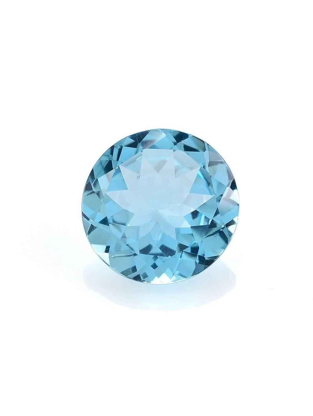 3.25 Carat Round Brilliant Cut Sky Blue Genuine Topaz Loose Gemstone